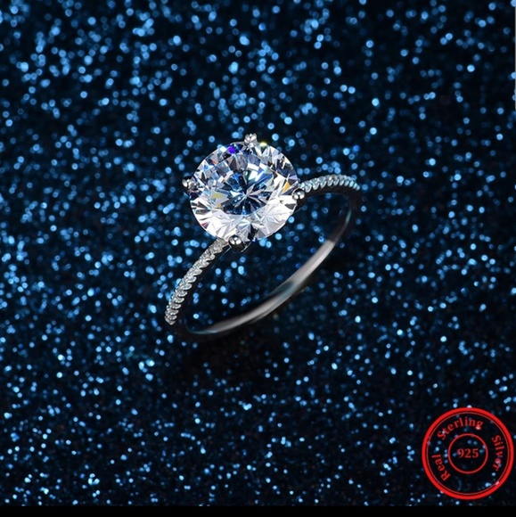 3 carat Solitaire Engagement Wedding Ring - Picture 7 of 7